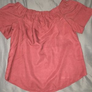 Off-the-shoulder Maroon Blouse